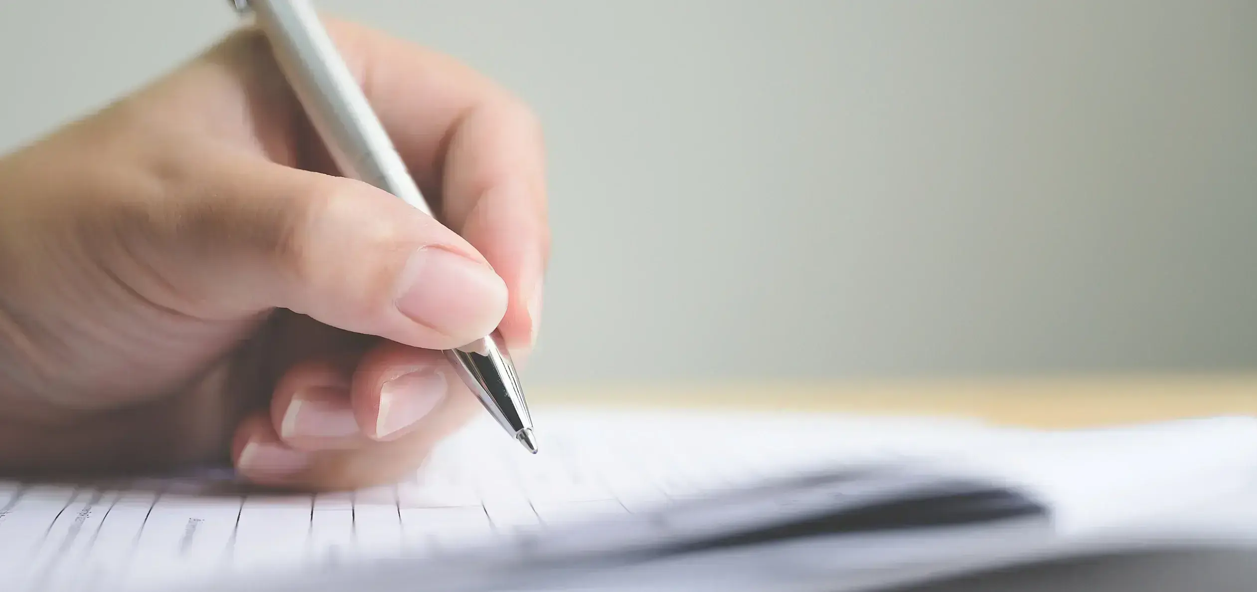 a hand writing